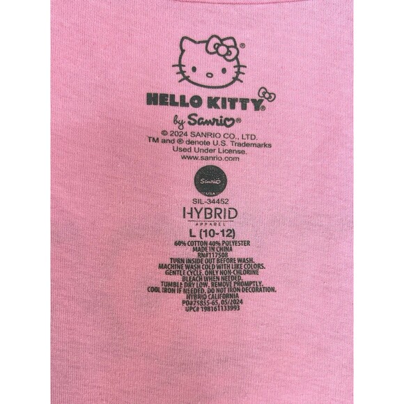 Hello Kitty Halloween Mummy T-Shirt Pink Juniors Size L 10-12 Sparkle Sanrio - Picture 6 of 6
